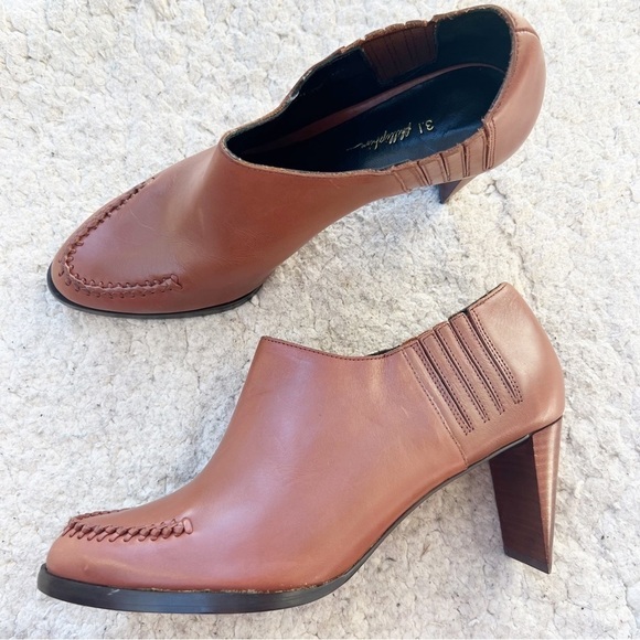 3.1 Phillip Lim Shoes - 3.1 Phillip Lim 3.1 Lara Low Cut Brandy Leather Chelsea Heel Ankle Booties